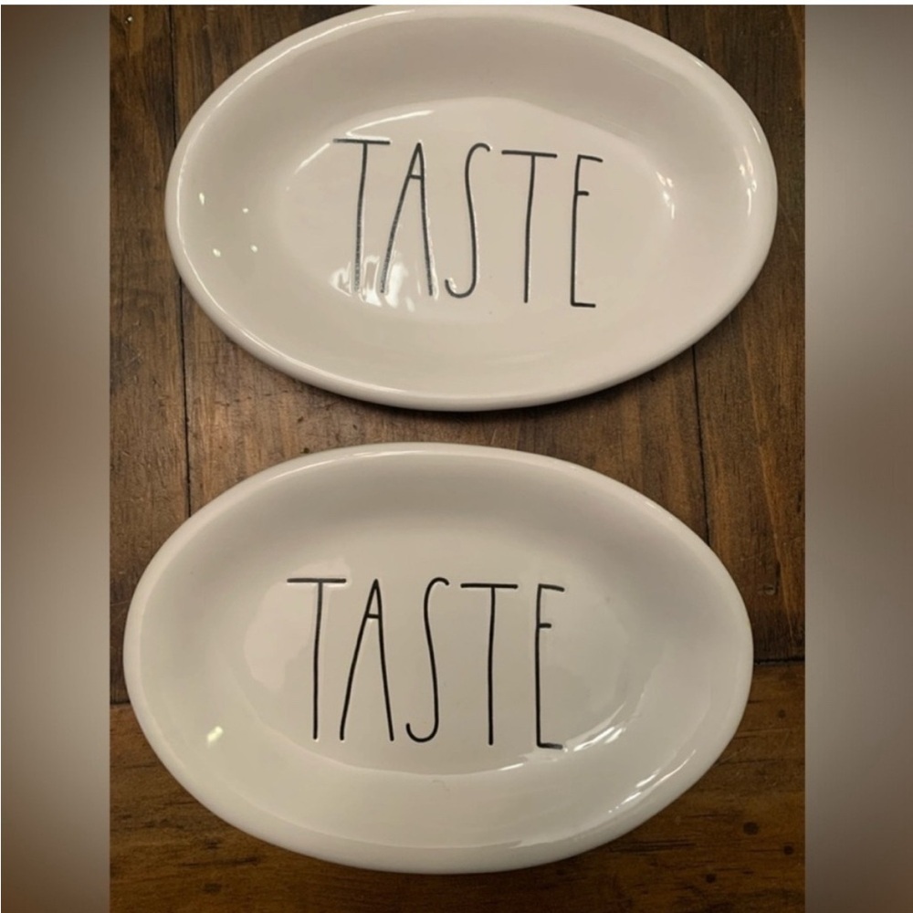Rae Dunn 2 small plates Taste